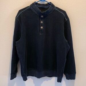 Tommy Bahama Mens Dark Blue snap front pullover. 100% Cotton. XXL.​​​​​​​​​​​​